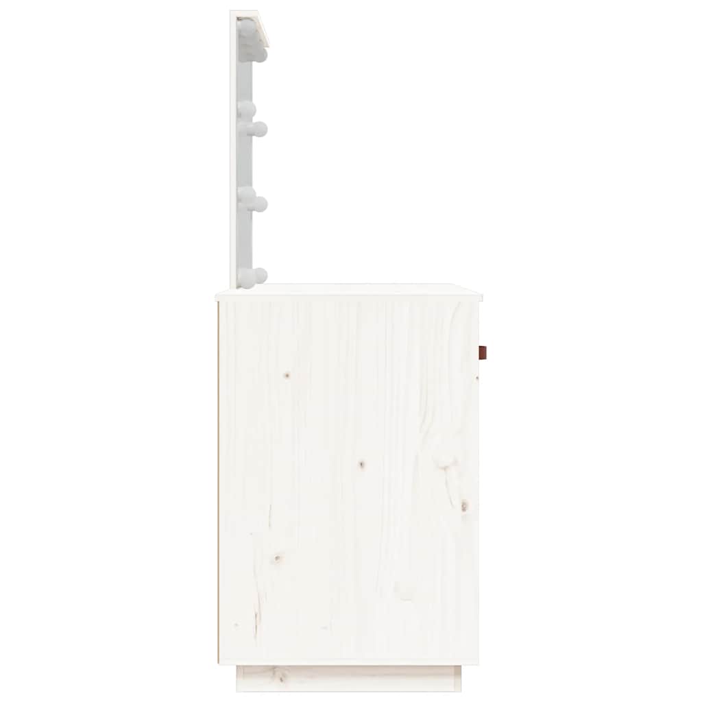 Coiffeuse avec LED Blanc 95x50x133,5 cm Bois de pin massif - XIOS