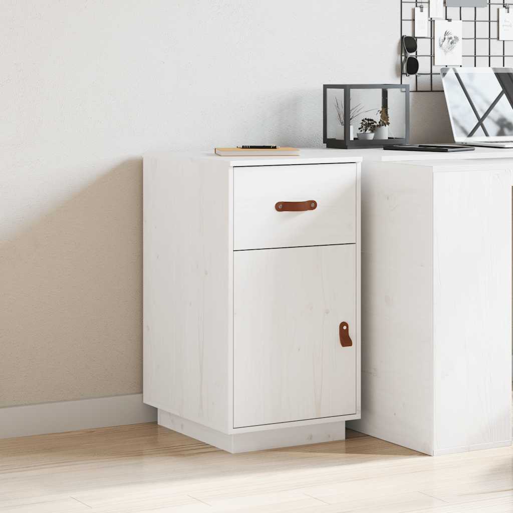Armoire de bureau Blanc 40x50x75 cm Bois massif de pin - XIOS