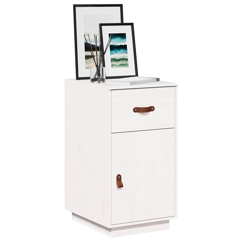 Armoire de bureau Blanc 40x50x75 cm Bois massif de pin - XIOS