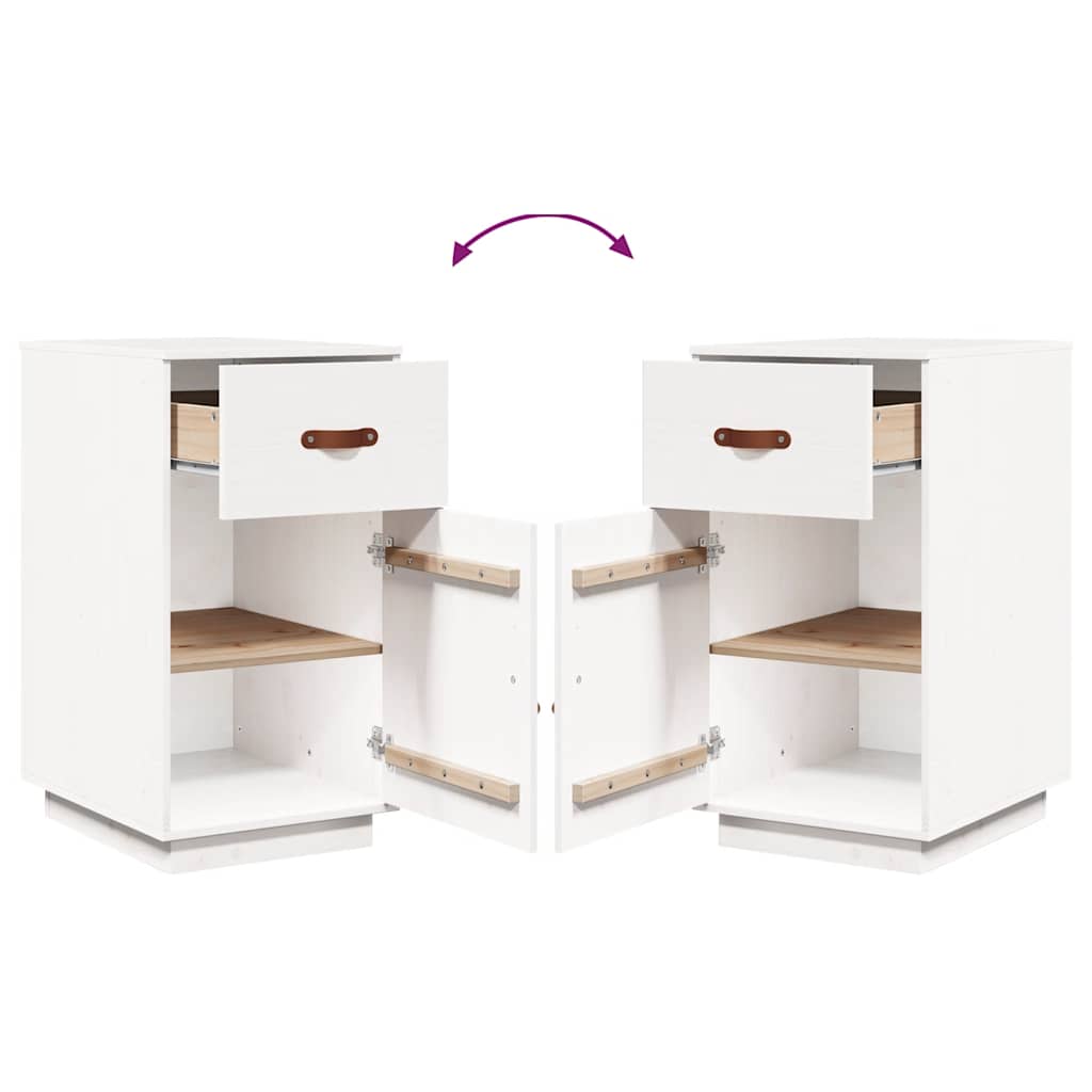 Armoire de bureau Blanc 40x50x75 cm Bois massif de pin - XIOS