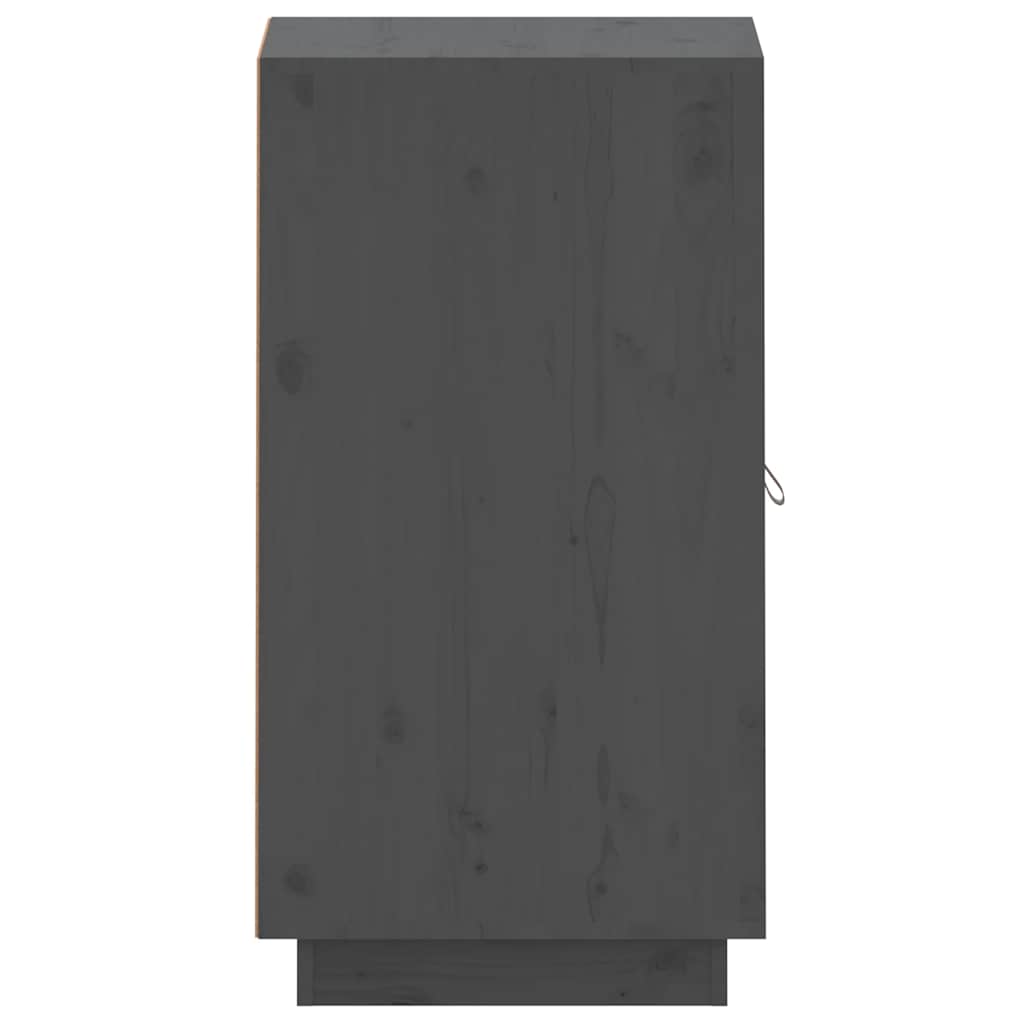 Buffet Gris 34x40x75 cm Bois massif de pin - XIOS