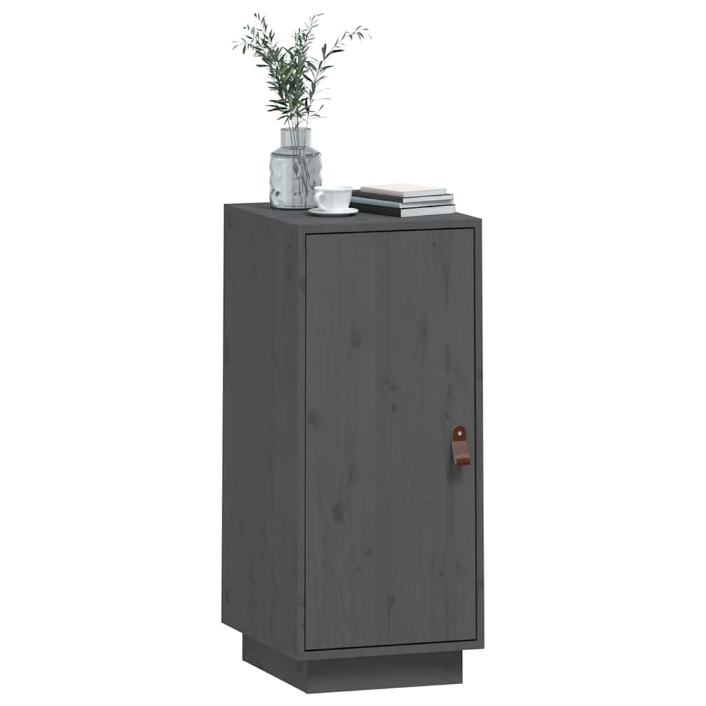 Buffet Gris 34x40x75 cm Bois massif de pin - XIOS