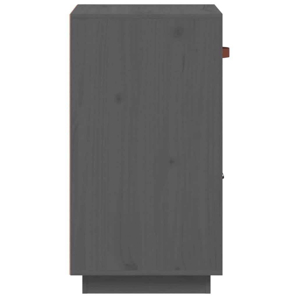 Buffet Gris 34x40x75 cm Bois massif de pin - XIOS