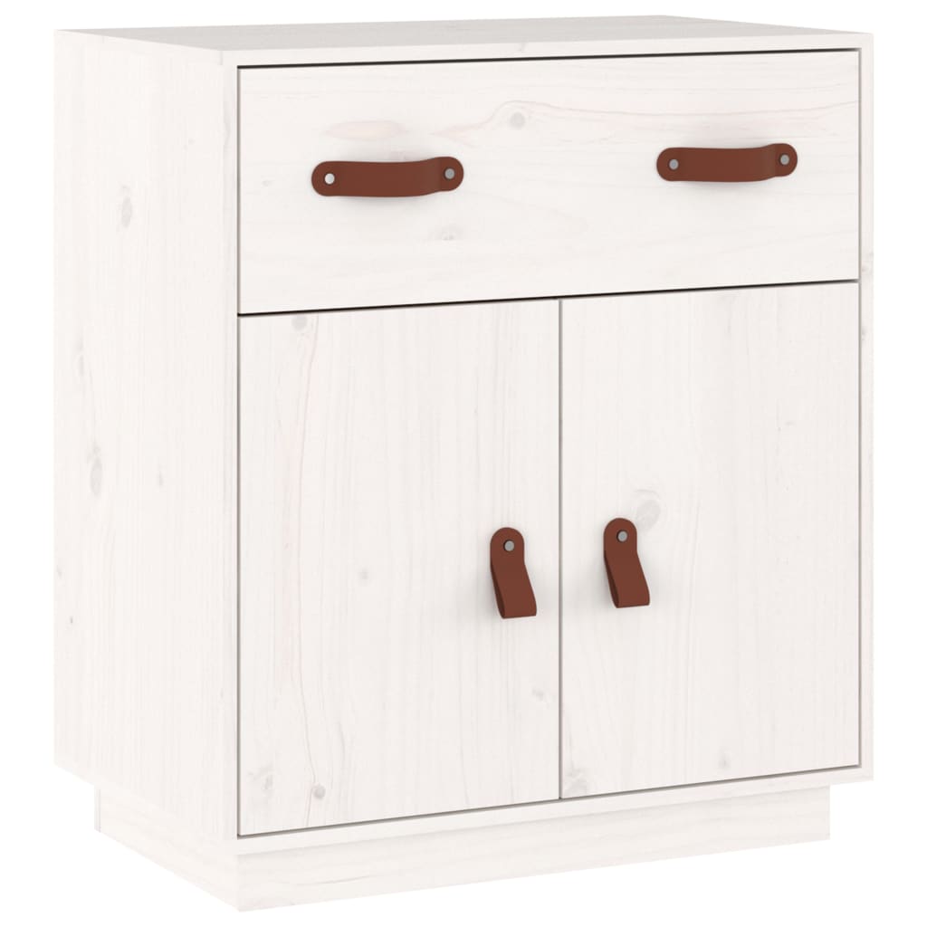 Buffet Blanc 65,5x40x75 cm Bois massif de pin - XIOS