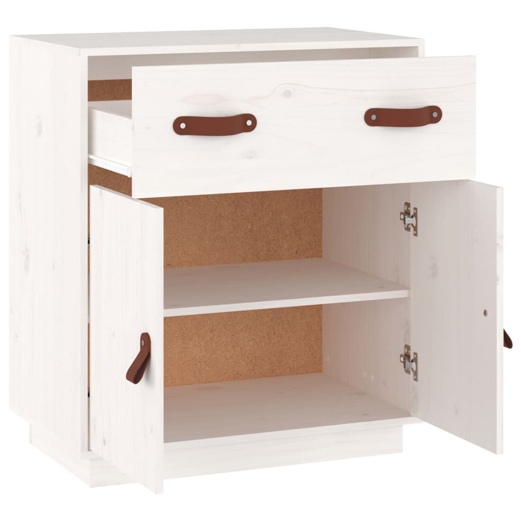 Buffet Blanc 65,5x40x75 cm Bois massif de pin - XIOS