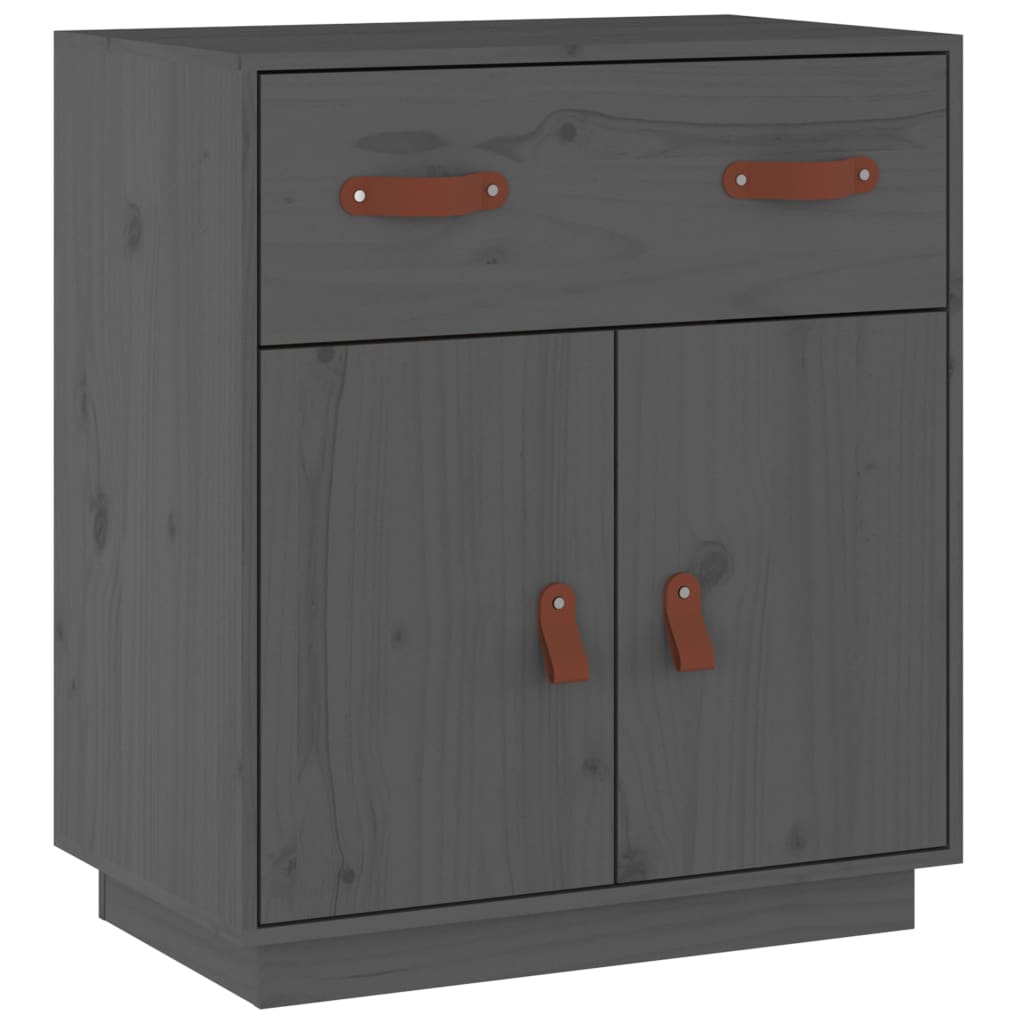 Buffet Gris 65,5x40x75 cm Bois massif de pin - XIOS