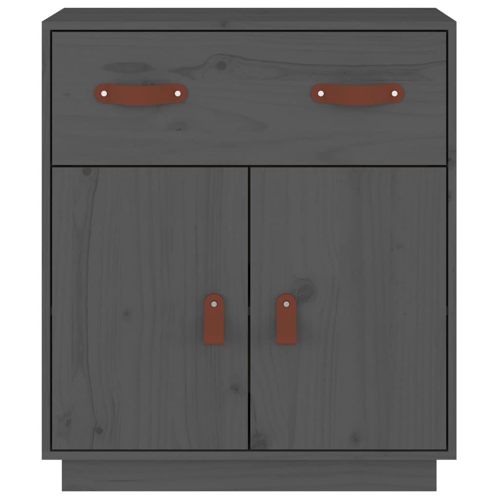 Buffet Gris 65,5x40x75 cm Bois massif de pin - XIOS