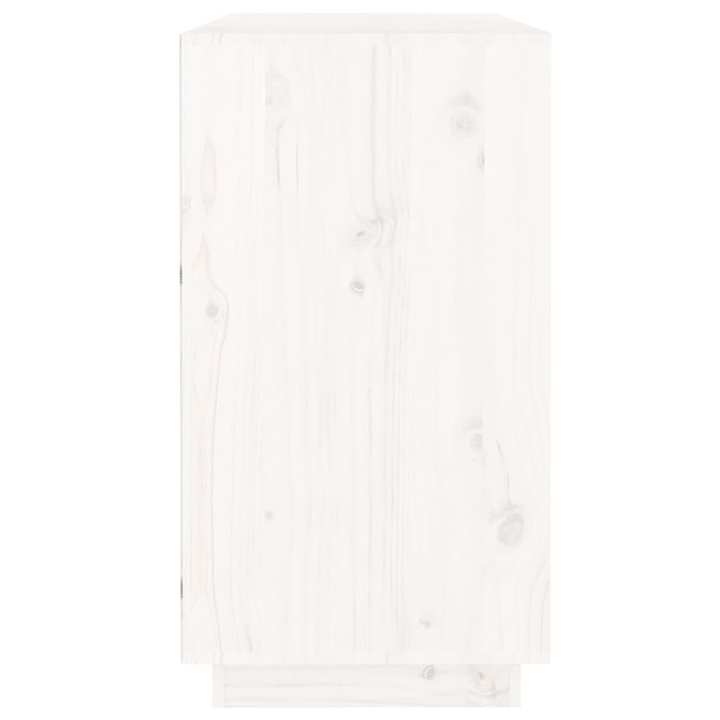 Buffet Blanc 100x40x75 cm Bois massif de pin - XIOS