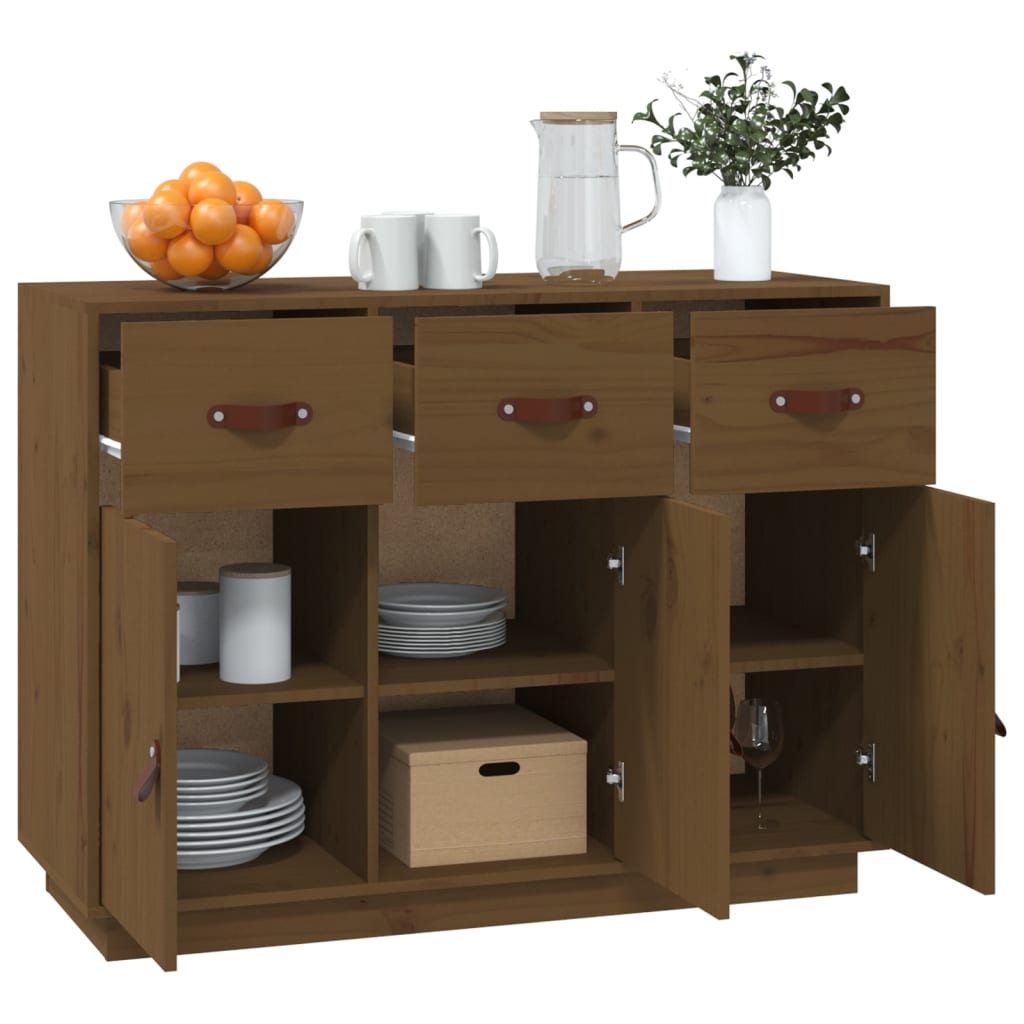 Buffet Marron miel 100x40x75 cm Bois massif de pin - XIOS