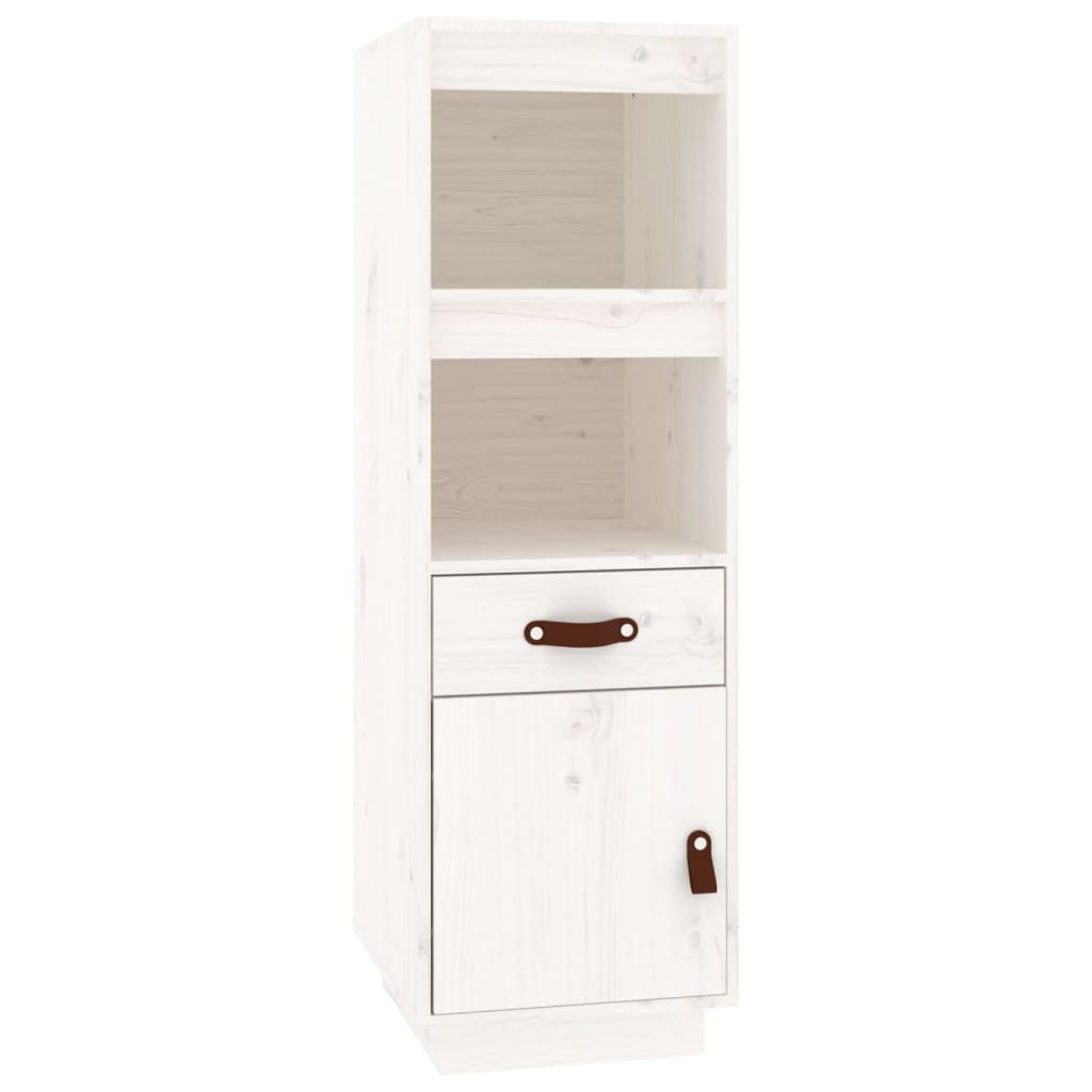 Buffet haut Blanc 34x40x108,5 cm Bois massif de pin - XIOS