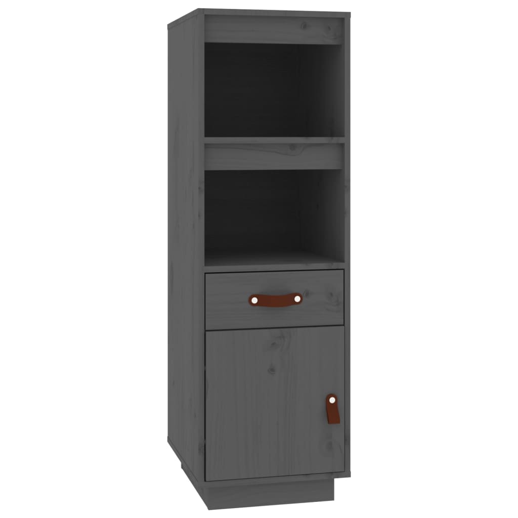 Buffet haut Gris 34x40x108,5 cm Bois massif de pin - XIOS