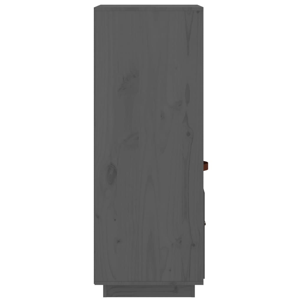 Buffet haut Gris 34x40x108,5 cm Bois massif de pin - XIOS