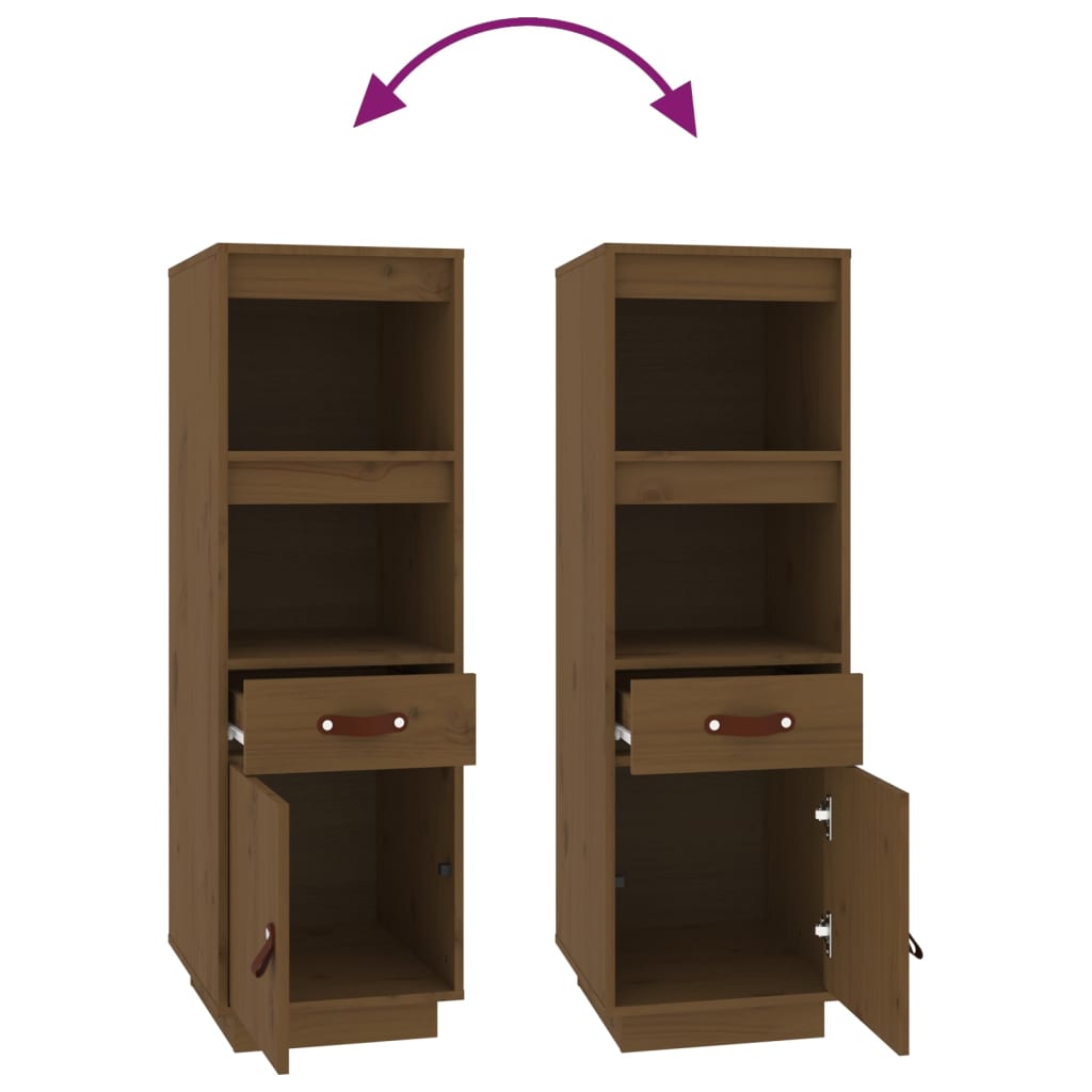 Buffet haut Marron miel 34x40x108,5 cm Bois massif de pin - XIOS