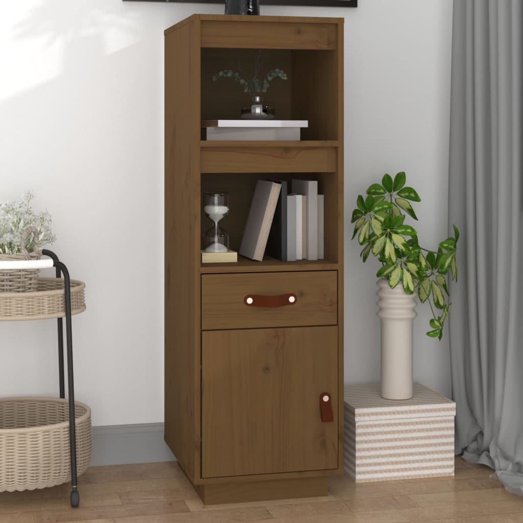 Buffet haut Marron miel 34x40x108,5 cm Bois massif de pin - XIOS