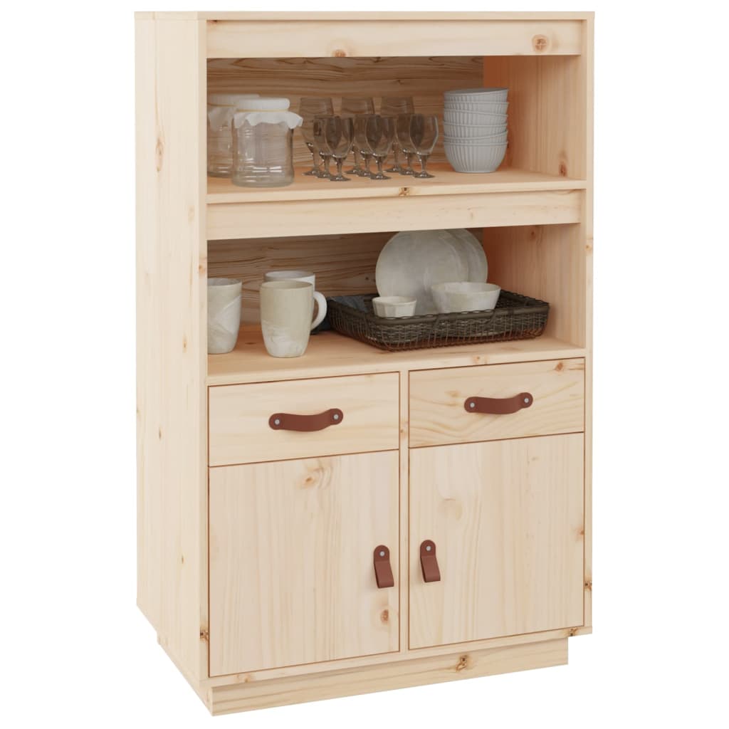 Buffet haut 67x40x108,5 cm Bois massif de pin - XIOS