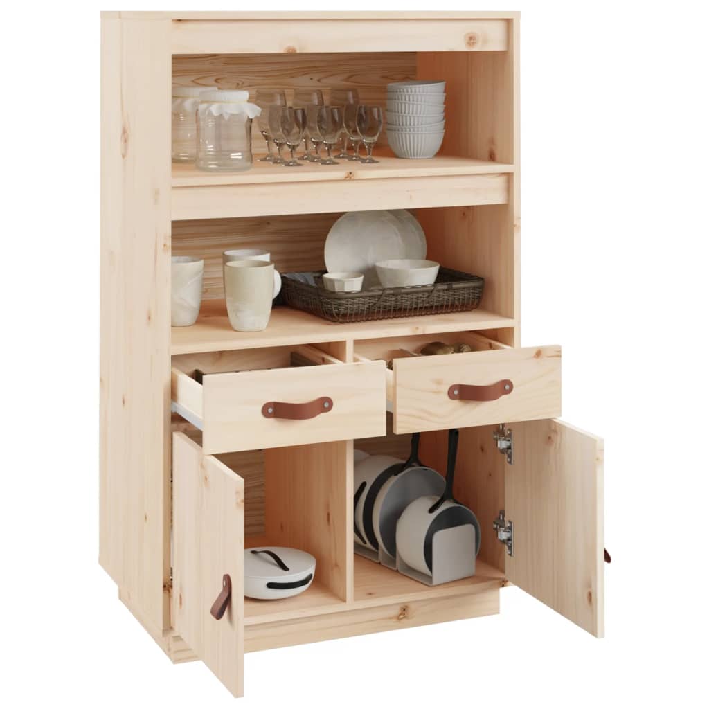 Buffet haut 67x40x108,5 cm Bois massif de pin - XIOS