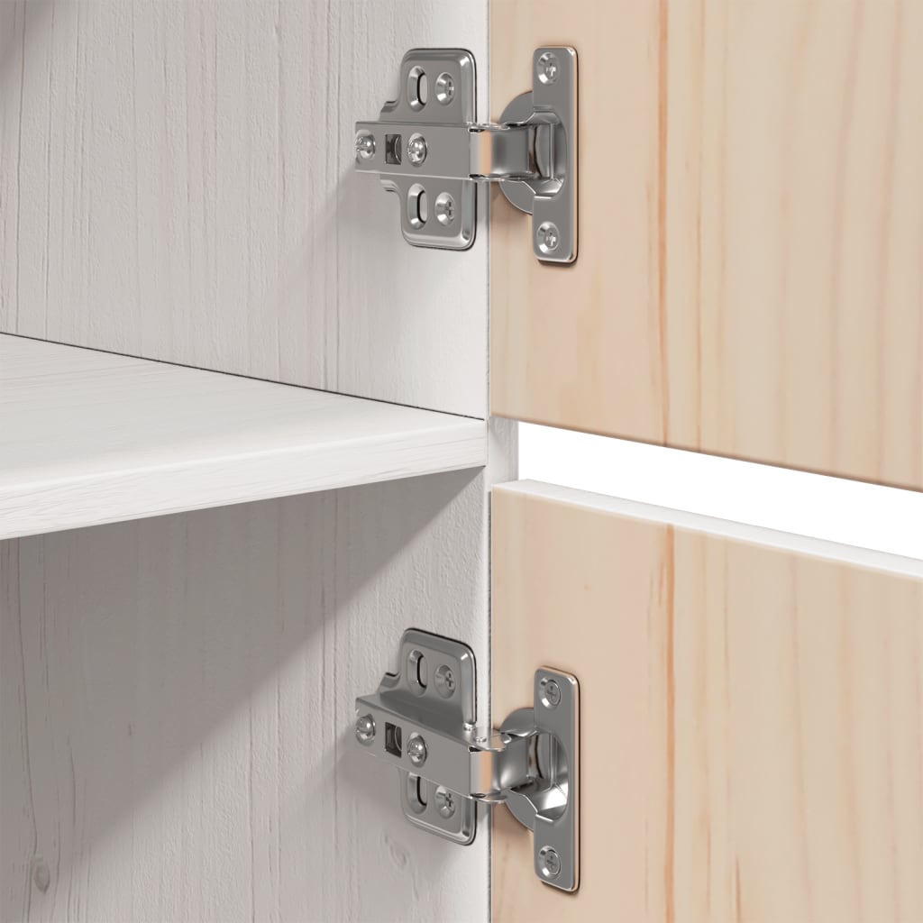 Buffet haut Blanc 34x40x108,5 cm Bois massif de pin - XIOS