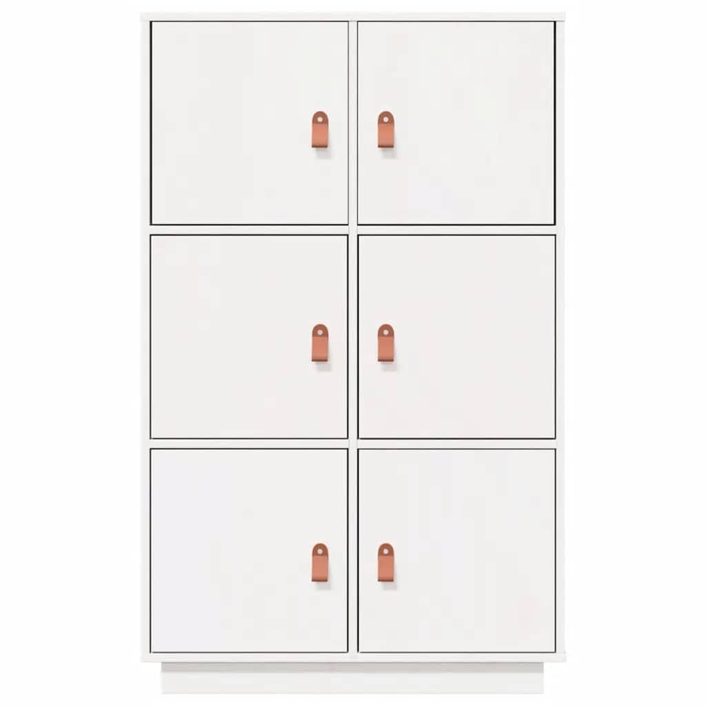Buffet haut Blanc 67x40x108,5 cm Bois massif de pin - XIOS