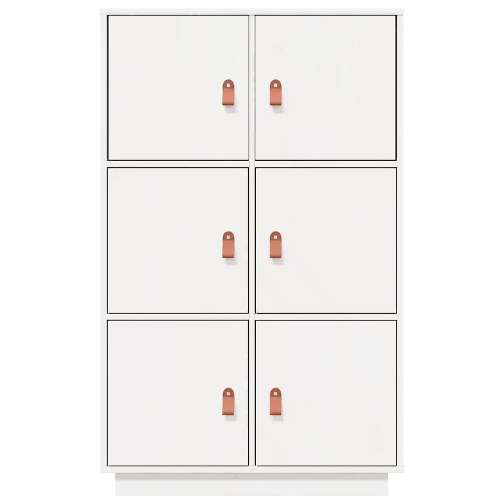 Buffet haut Blanc 67x40x108,5 cm Bois massif de pin - XIOS
