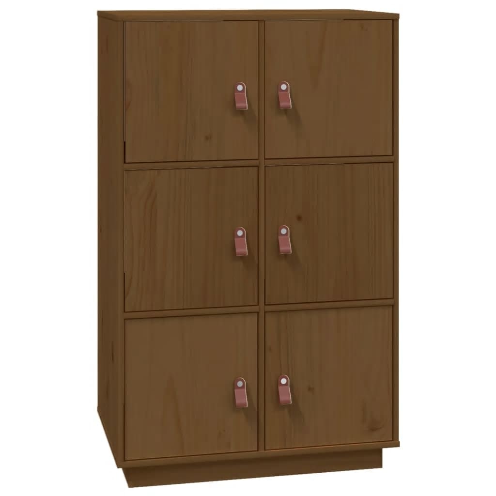Buffet haut Marron miel 67x40x108,5 cm Bois massif de pin - XIOS
