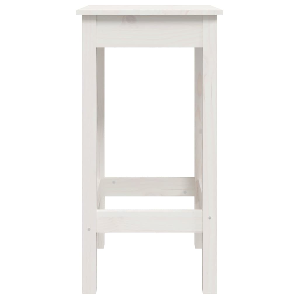 Chaises de bar lot de 2 blanc 40x40x78 cm bois de pin solide - XIOS