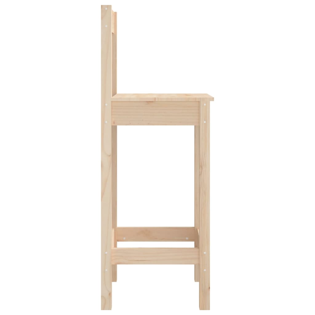 Chaises de bar lot de 2 40x41,5x112 cm bois de pin solide - XIOS