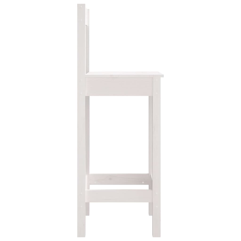 Chaises de bar lot de 2 blanc 40x41,5x112 cm bois de pin solide - XIOS