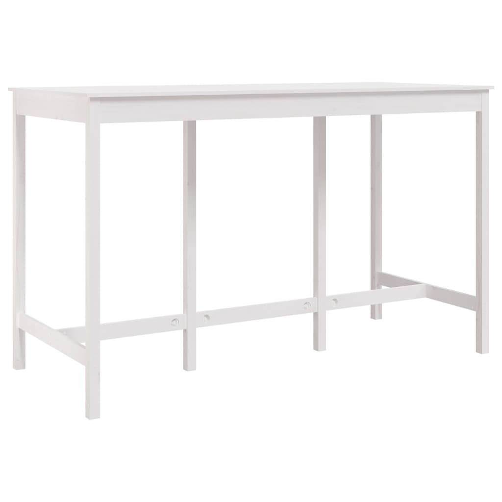 Table de bar Blanc 180x80x110 cm Bois massif de pin - XIOS