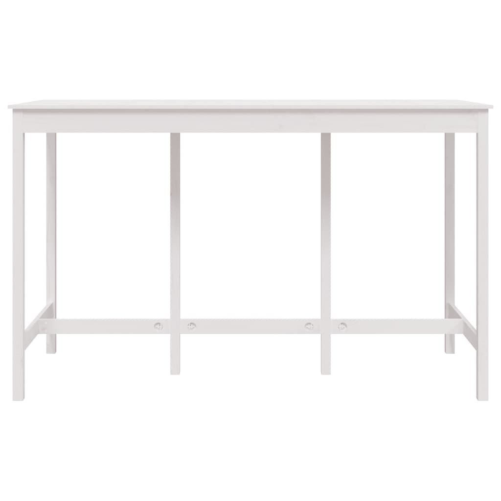 Table de bar Blanc 180x80x110 cm Bois massif de pin - XIOS