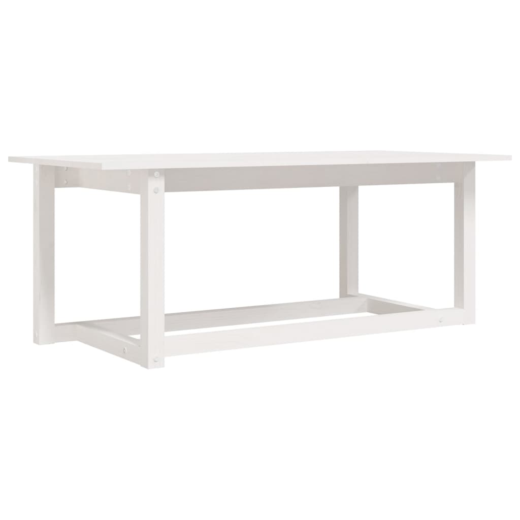 Table basse Blanc 110x55x45 cm Bois massif de pin - XIOS