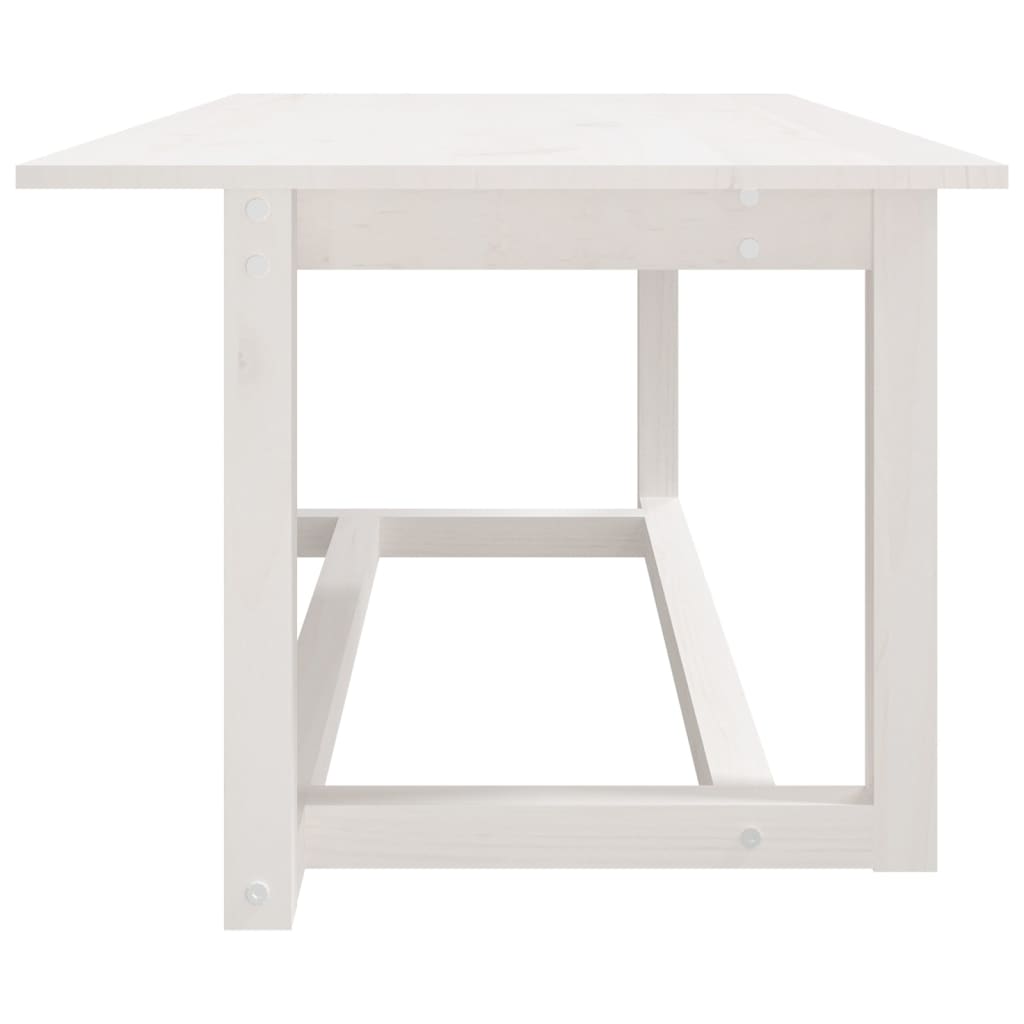 Table basse Blanc 110x55x45 cm Bois massif de pin - XIOS