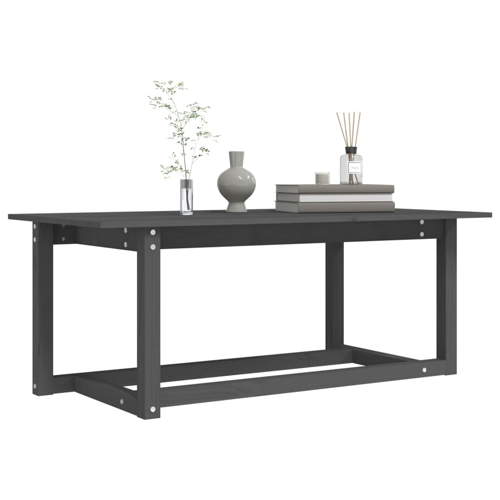 Table basse Gris 110x55x45 cm Bois massif de pin - XIOS