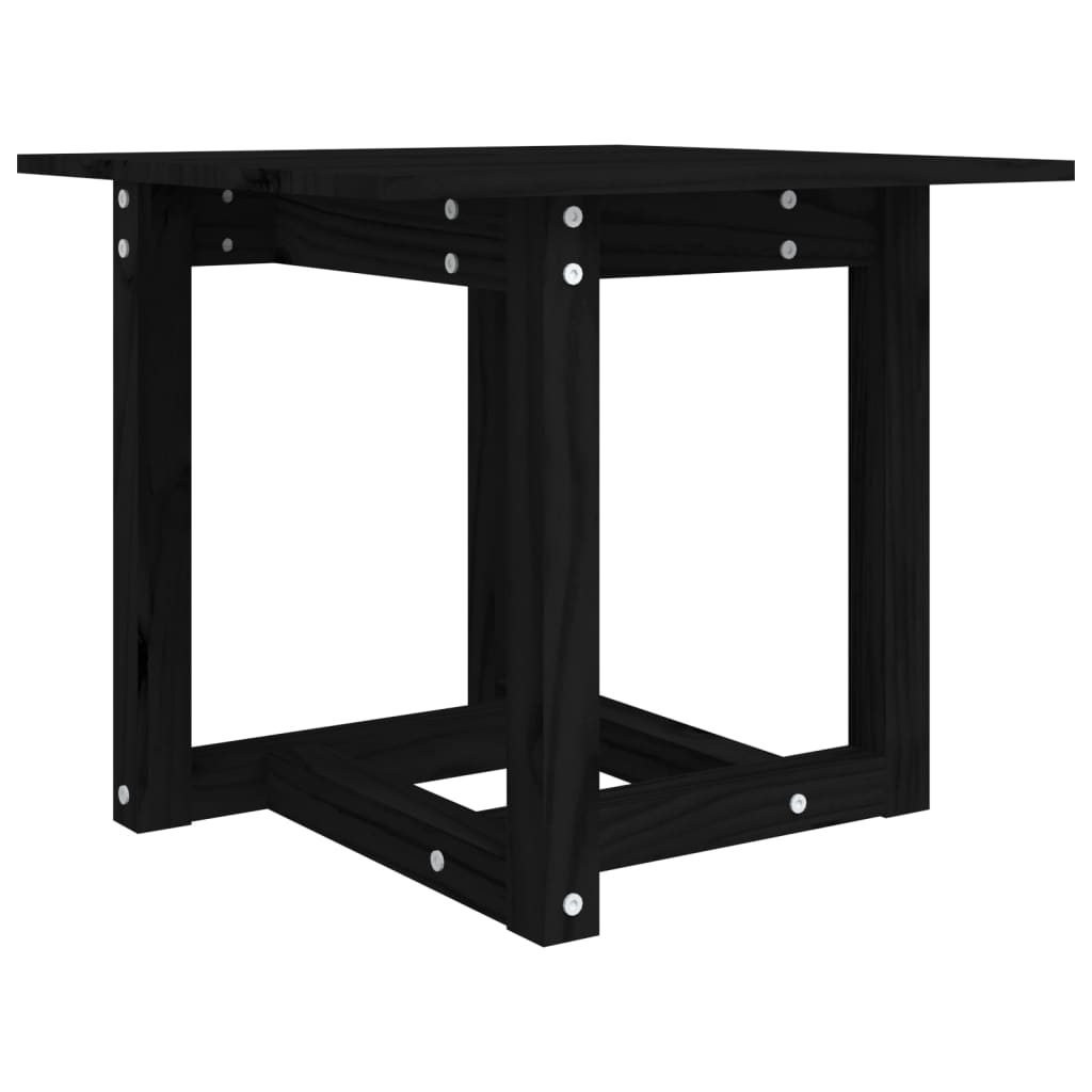 Table basse Noir 50x50x45 cm Bois massif de pin - XIOS