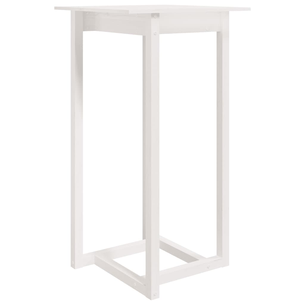 Table de bar Blanc 60x60x110 cm Bois massif de pin - XIOS