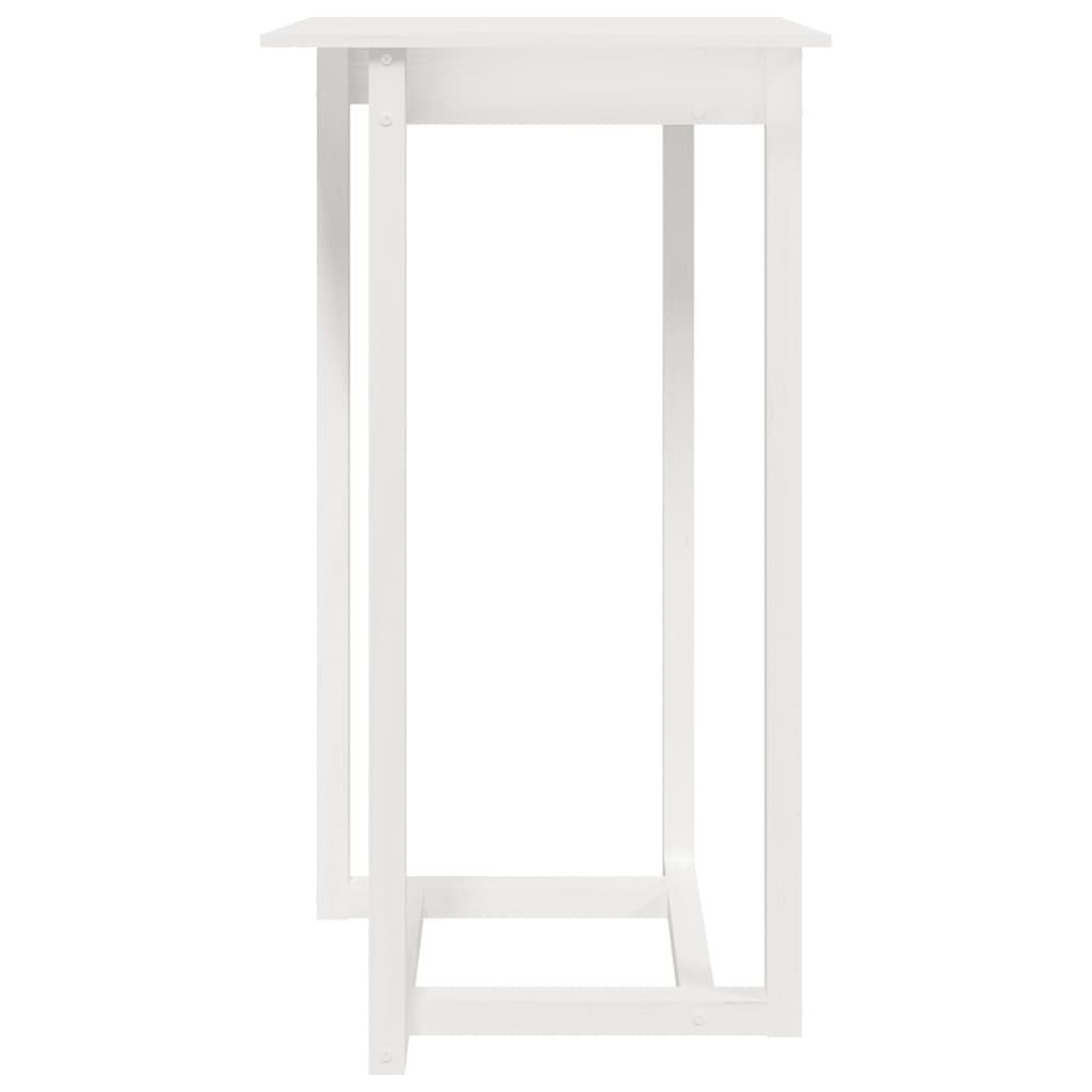 Table de bar Blanc 60x60x110 cm Bois massif de pin - XIOS