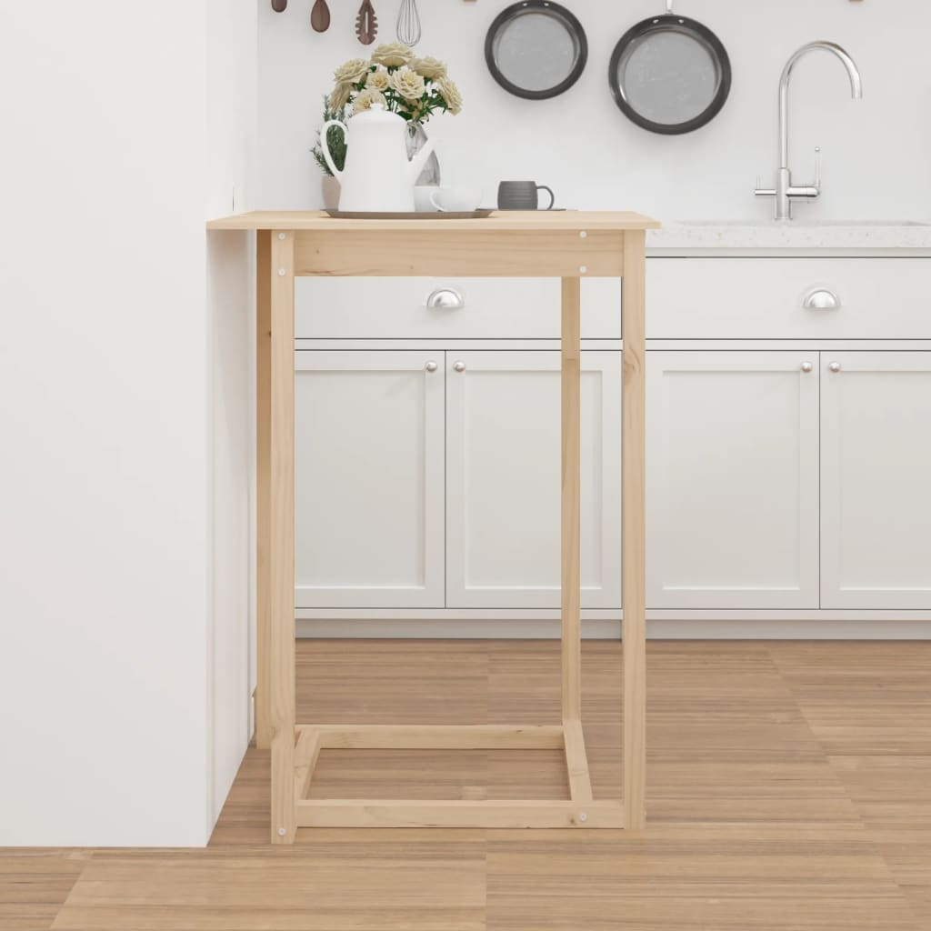 Table de bar 80x80x110 cm Bois massif de pin - XIOS