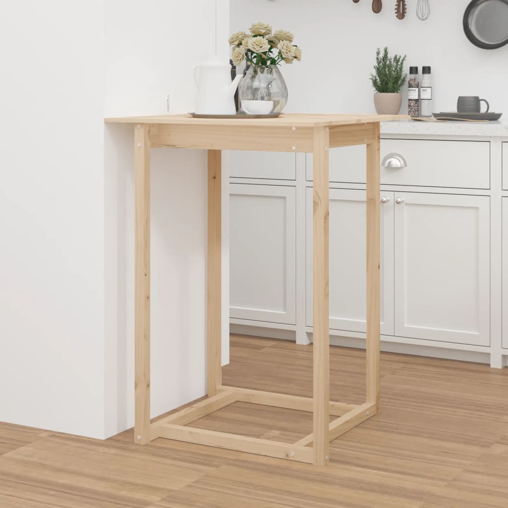 Table de bar 80x80x110 cm Bois massif de pin - XIOS