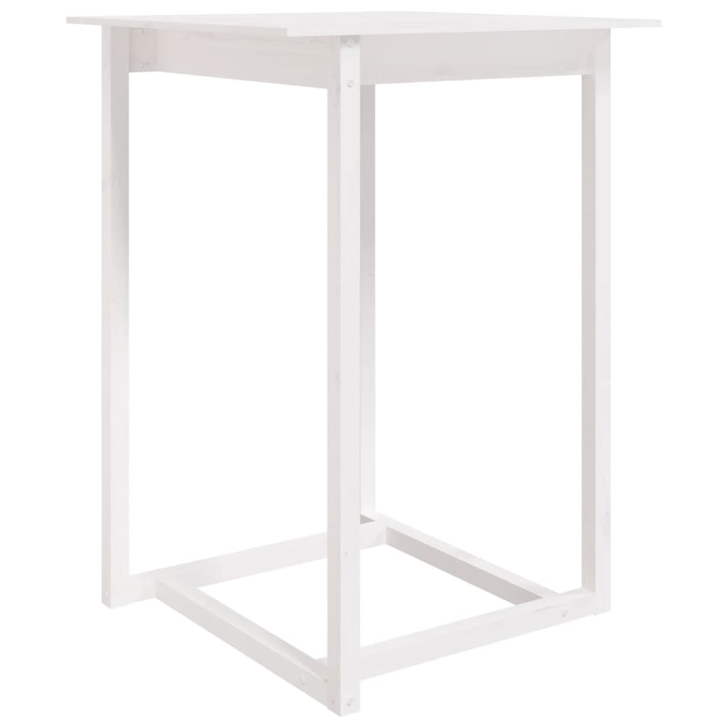 Table de bar Blanc 80x80x110 cm Bois massif de pin - XIOS