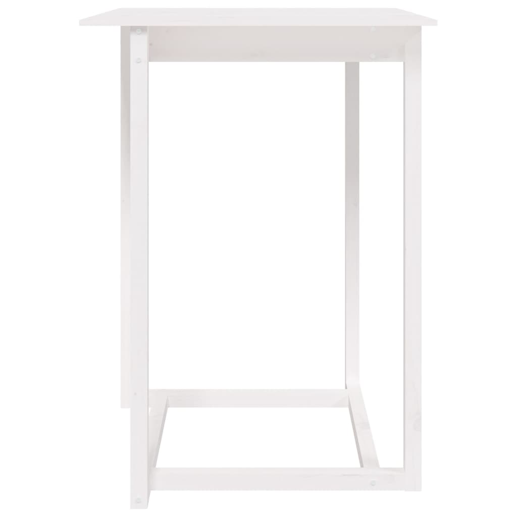 Table de bar Blanc 80x80x110 cm Bois massif de pin - XIOS