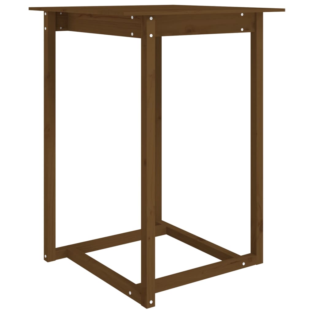 Table de bar Marron miel 80x80x110 cm Bois massif de pin - XIOS