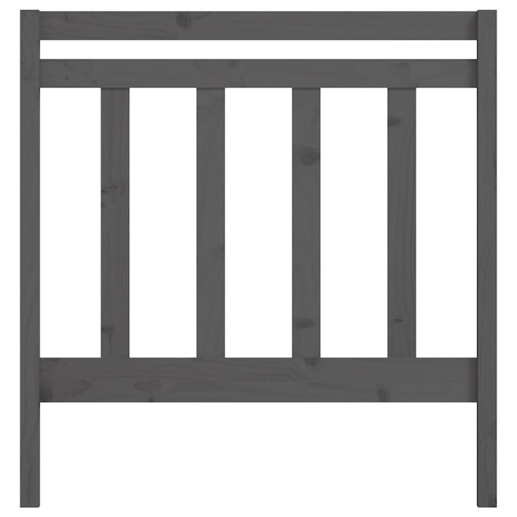 Tête de lit Gris 95x4x100 cm Bois massif de pin