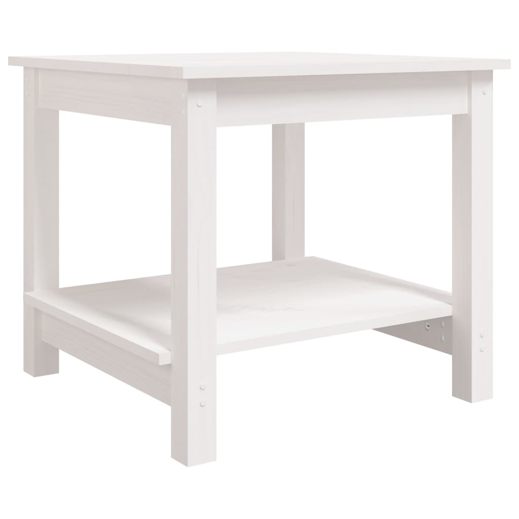 Table basse Blanc 50x50x45 cm Bois massif de pin - XIOS