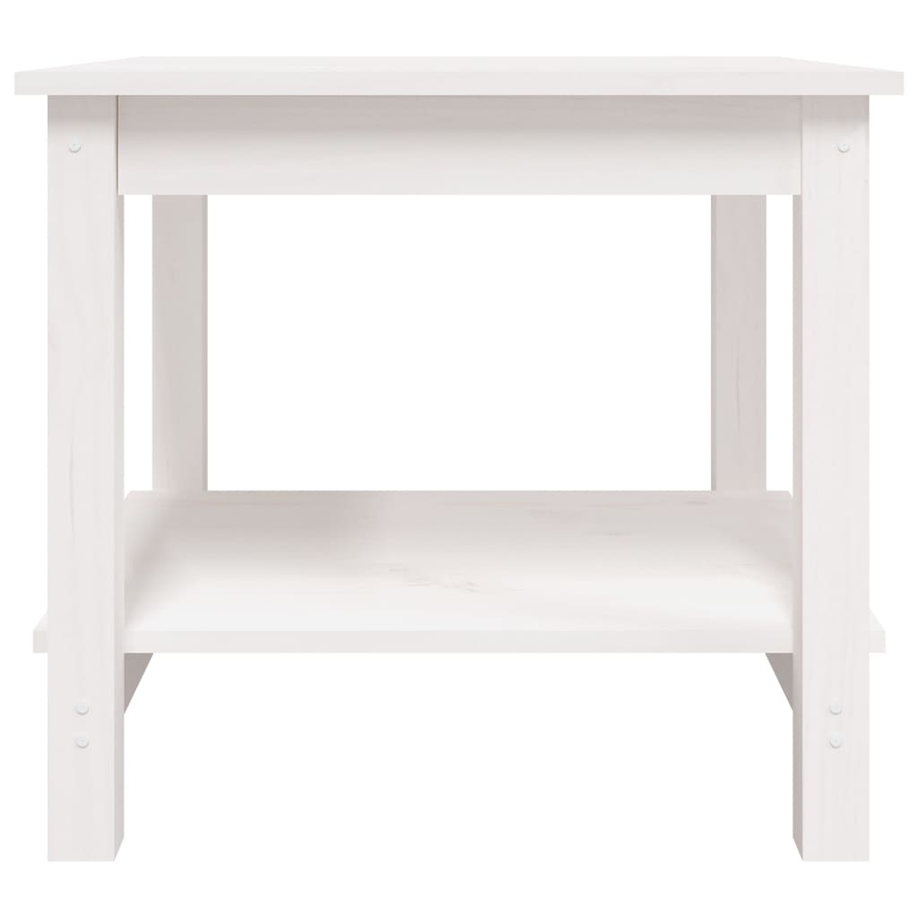 Table basse Blanc 50x50x45 cm Bois massif de pin - XIOS
