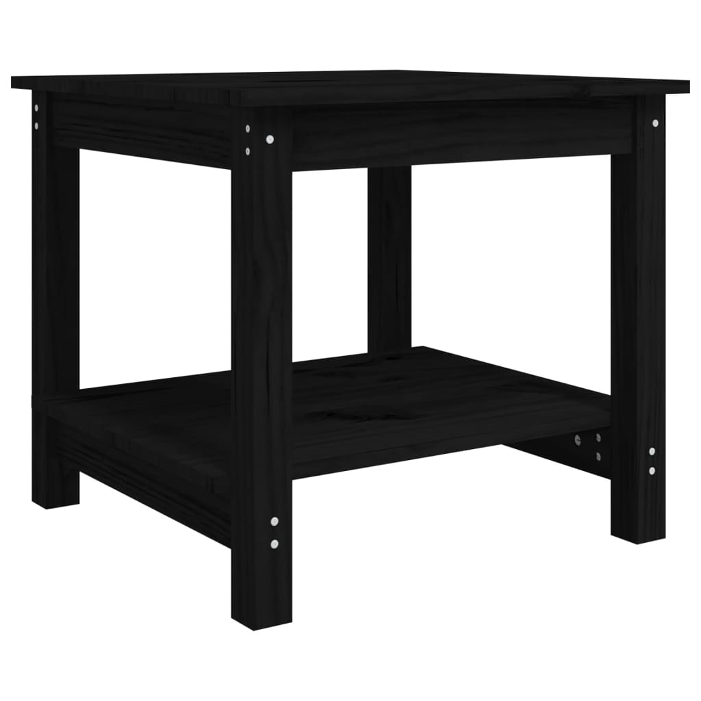 Table basse Noir 50x50x45 cm Bois massif de pin - XIOS