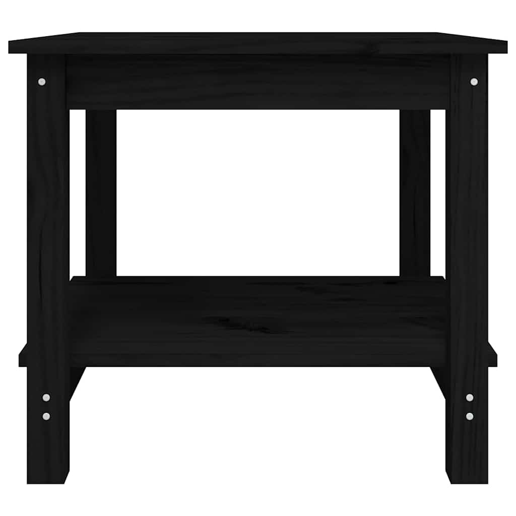 Table basse Noir 50x50x45 cm Bois massif de pin - XIOS