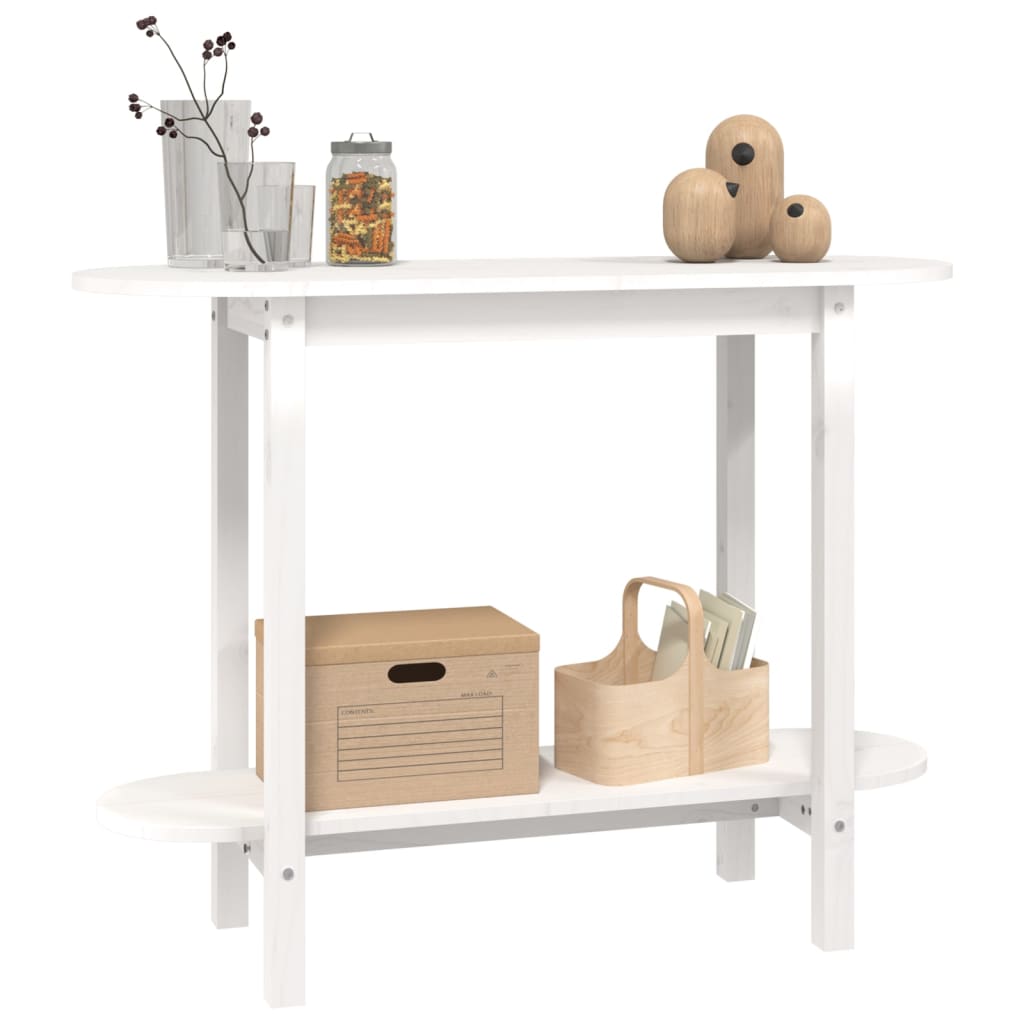 Table console Blanc 110x40x80 cm Bois massif de pin - XIOS