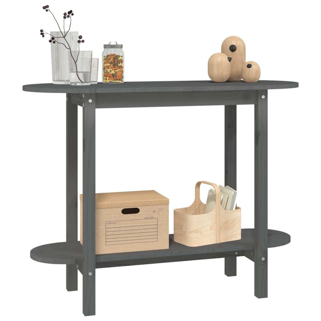 Table console Gris 110x40x80 cm Bois massif de pin - XIOS