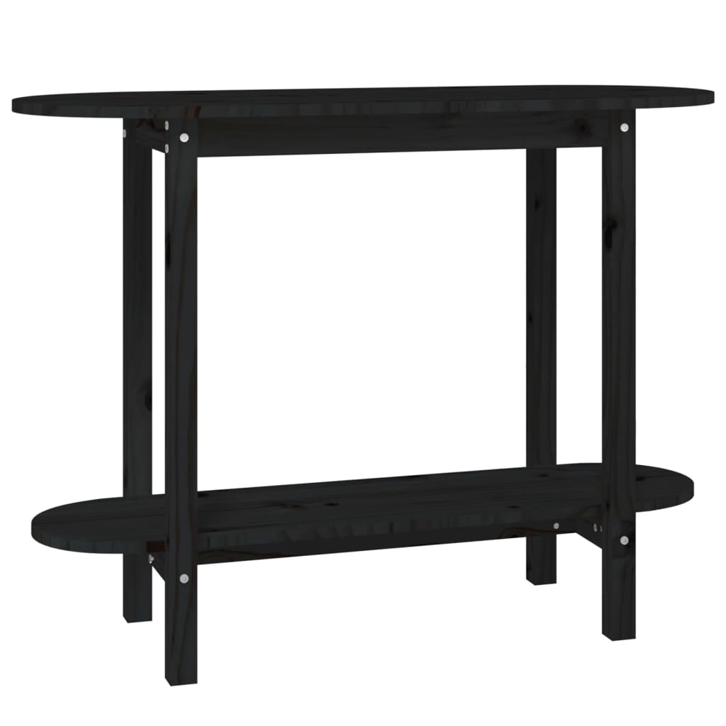 Table console Noir 110x40x80 cm Bois massif de pin - XIOS