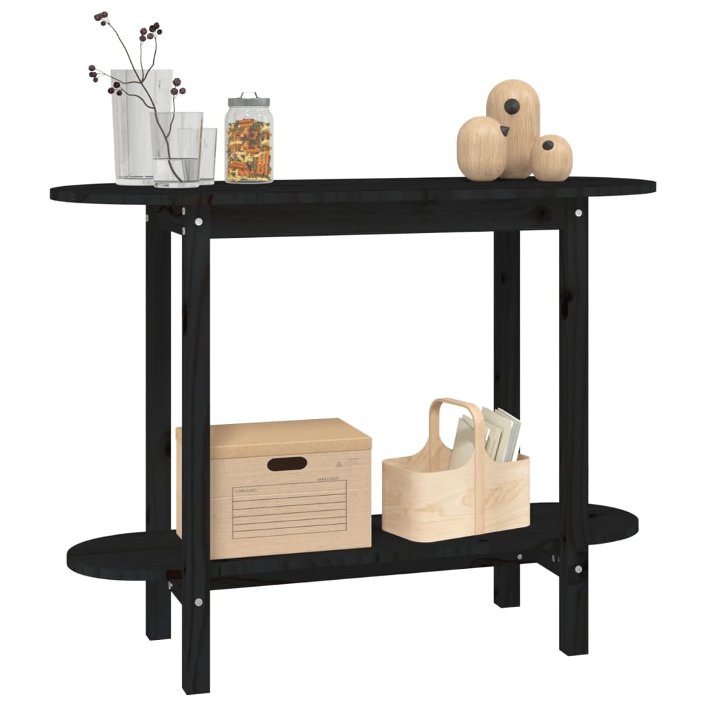 Table console Noir 110x40x80 cm Bois massif de pin - XIOS