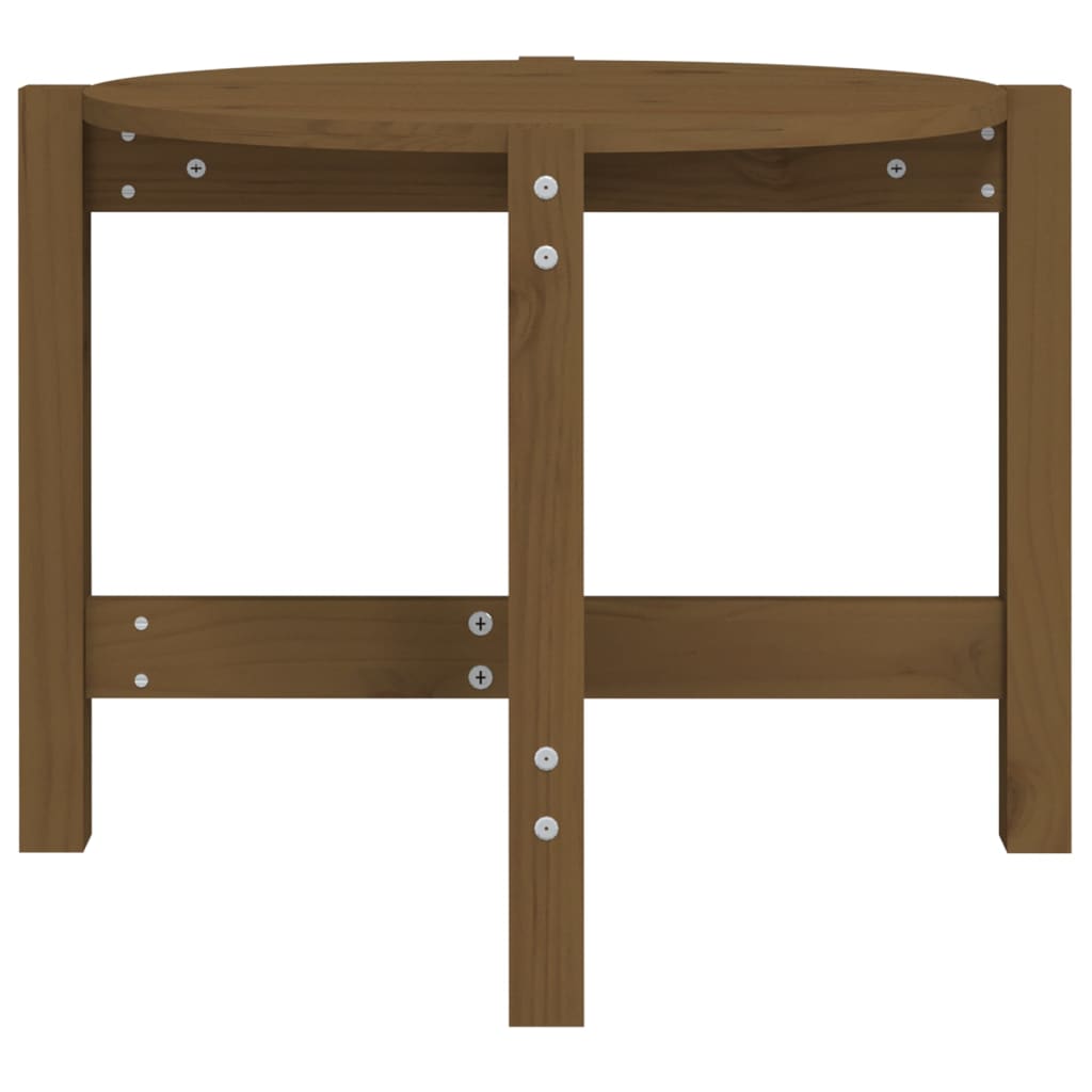 Table basse Marron miel Ø 62,5x45 cm Bois massif de pin - XIOS